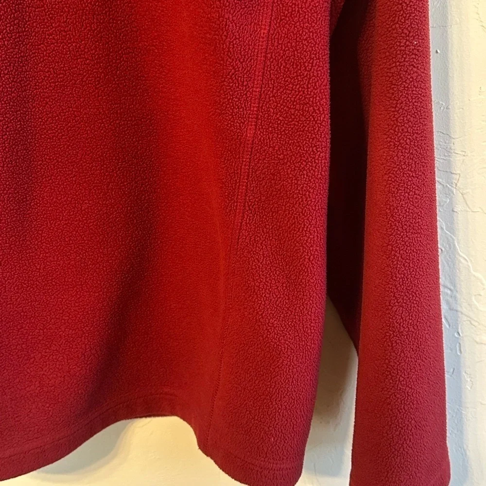 The North Face Classic Cozy Red Fleece 1/2 Zip Pullover Sz L